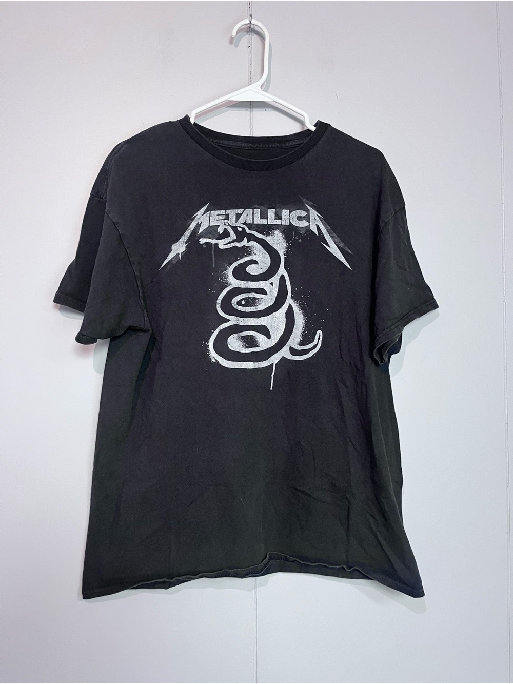 Metallica Snake Graphic T-Shirt Men’s L Black Heavy Metal Band Tee
